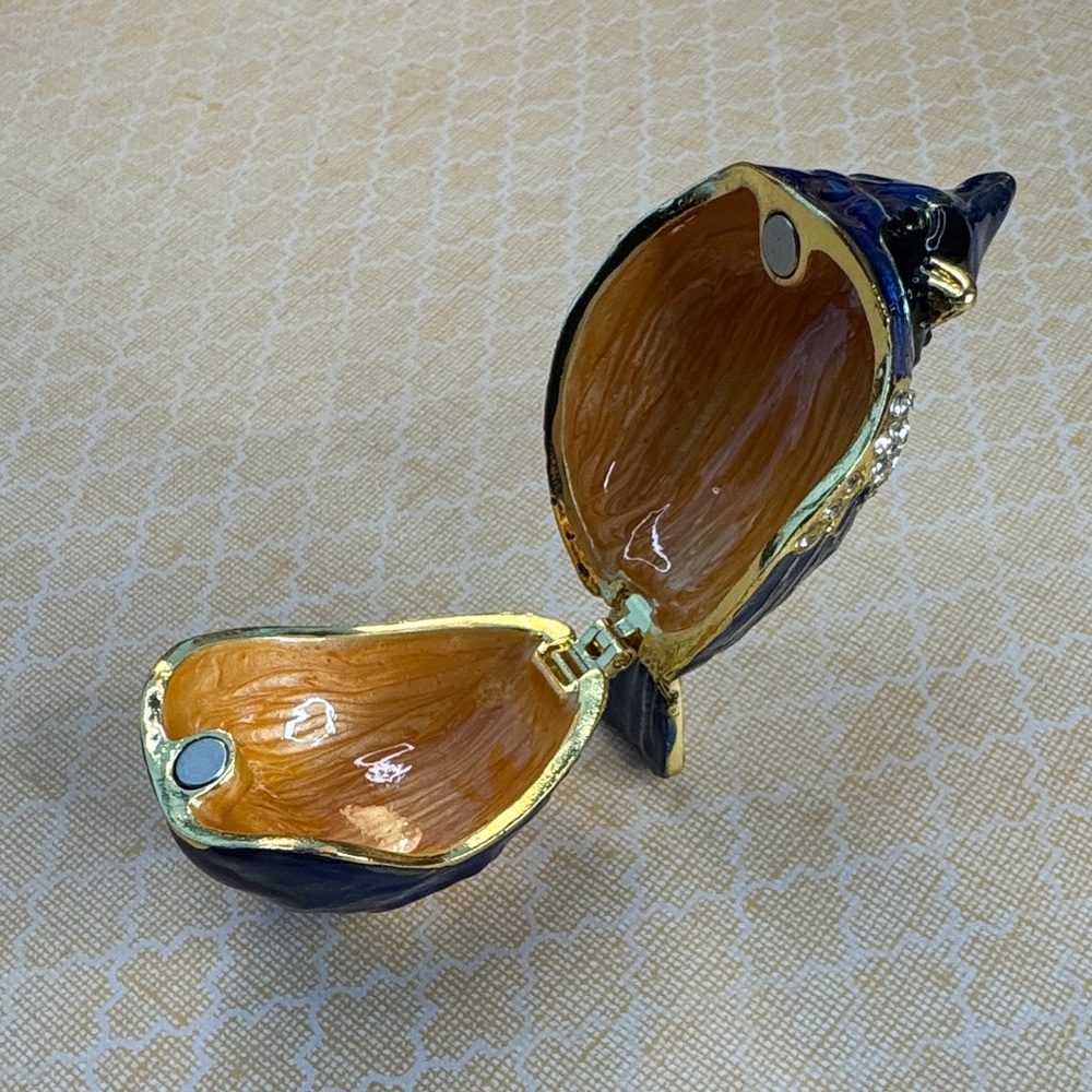 Blue and Green Bird Trinket Box - Picture 2 of 2
